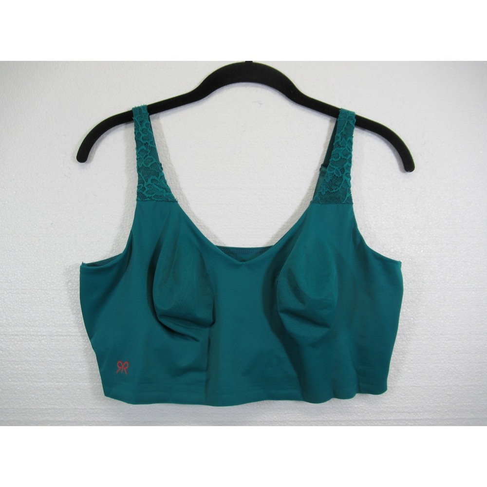 Ruby Ribbon Demiette Bra Size 38 Teal Wireless Pullover 1834